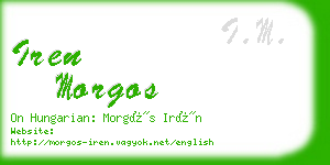 iren morgos business card